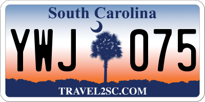 SC license plate YWJ075