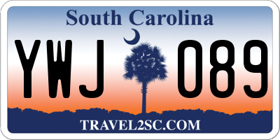 SC license plate YWJ089