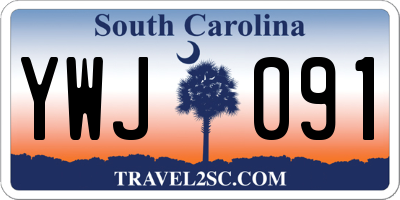 SC license plate YWJ091