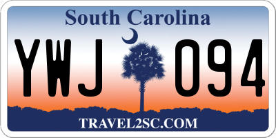 SC license plate YWJ094