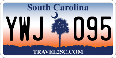 SC license plate YWJ095