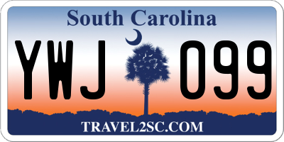 SC license plate YWJ099