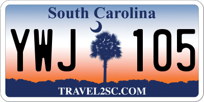 SC license plate YWJ105