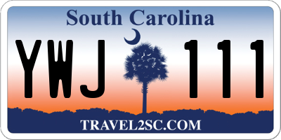 SC license plate YWJ111