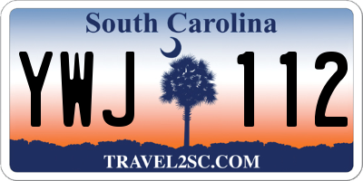 SC license plate YWJ112
