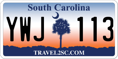 SC license plate YWJ113