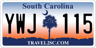 SC license plate YWJ115