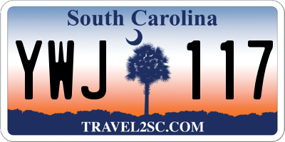 SC license plate YWJ117