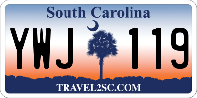 SC license plate YWJ119