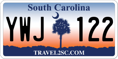 SC license plate YWJ122