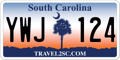 SC license plate YWJ124