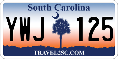 SC license plate YWJ125