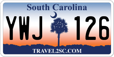 SC license plate YWJ126