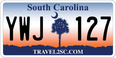 SC license plate YWJ127