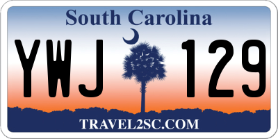 SC license plate YWJ129