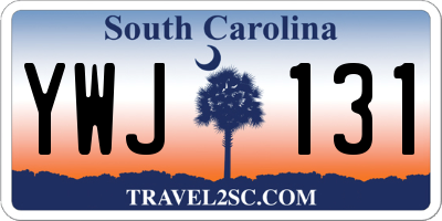 SC license plate YWJ131