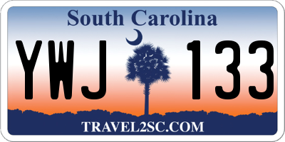 SC license plate YWJ133