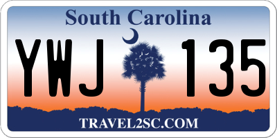 SC license plate YWJ135
