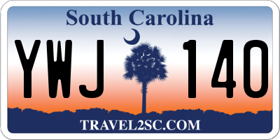 SC license plate YWJ140