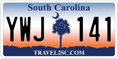 SC license plate YWJ141