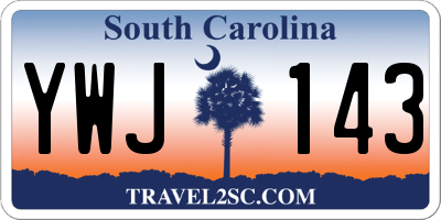 SC license plate YWJ143