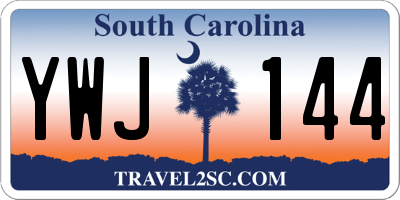 SC license plate YWJ144