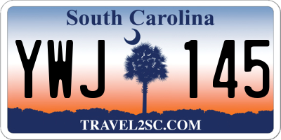 SC license plate YWJ145