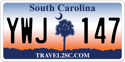 SC license plate YWJ147