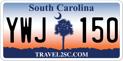 SC license plate YWJ150