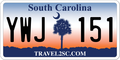 SC license plate YWJ151