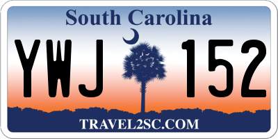 SC license plate YWJ152