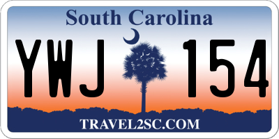 SC license plate YWJ154