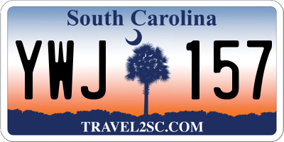 SC license plate YWJ157