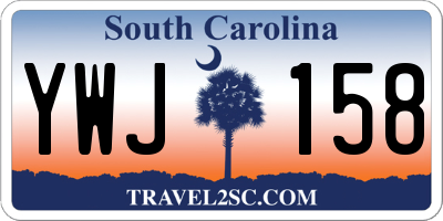 SC license plate YWJ158