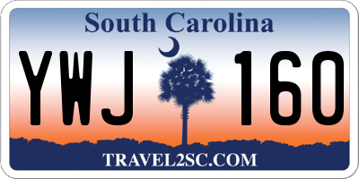 SC license plate YWJ160