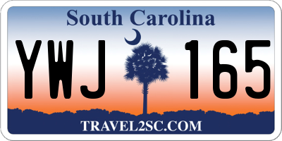 SC license plate YWJ165