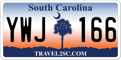 SC license plate YWJ166