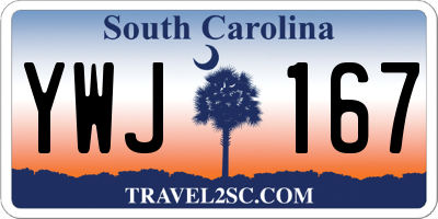SC license plate YWJ167