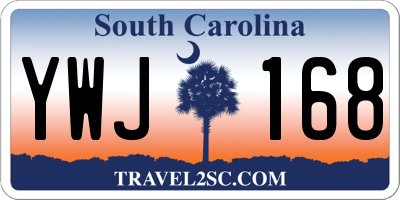 SC license plate YWJ168