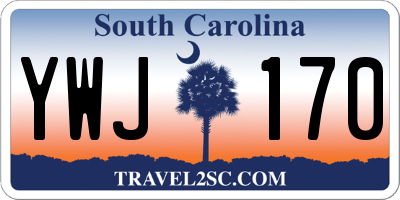 SC license plate YWJ170