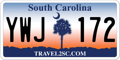 SC license plate YWJ172