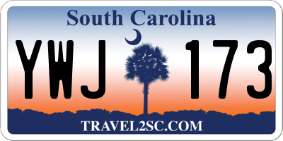 SC license plate YWJ173