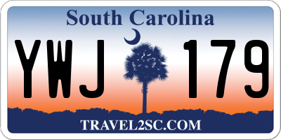 SC license plate YWJ179