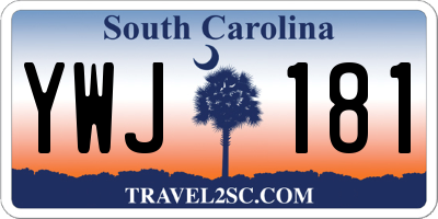 SC license plate YWJ181