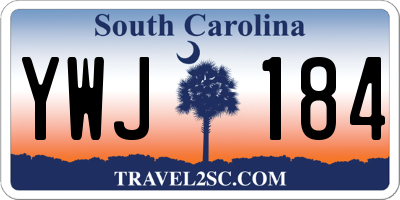 SC license plate YWJ184