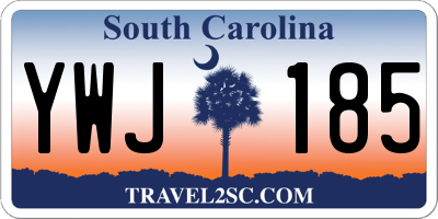 SC license plate YWJ185