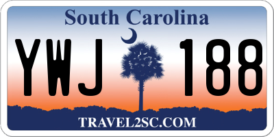 SC license plate YWJ188