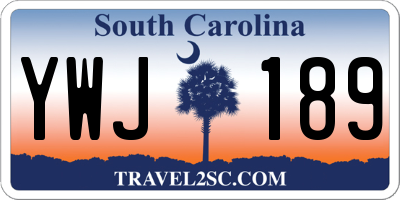 SC license plate YWJ189
