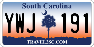 SC license plate YWJ191
