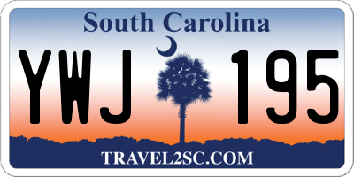 SC license plate YWJ195